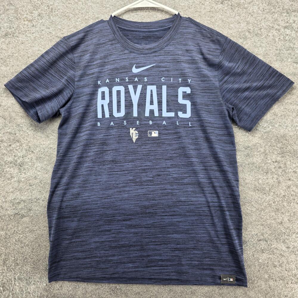 Kansas City Royals Shirt Mens M Blue MLB Baseball Nike The Nike Tee Short Sleeve